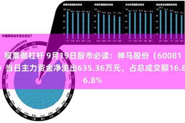 股票做杠桿 9月19日股市必讀：神馬股份（600810）當日主力資金凈流出635.36萬元，占總成交額16.8%