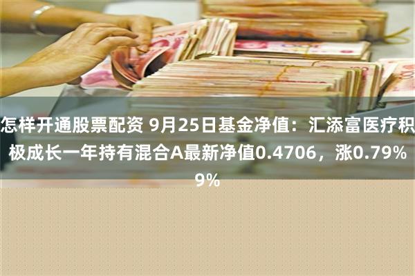 怎樣開通股票配資 9月25日基金凈值：匯添富醫療積極成長一年持有混合A最新凈值0.4706，漲0.79%